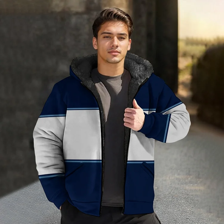 Men's Lambing Cashmere Printed Casual Jacket 2411000384