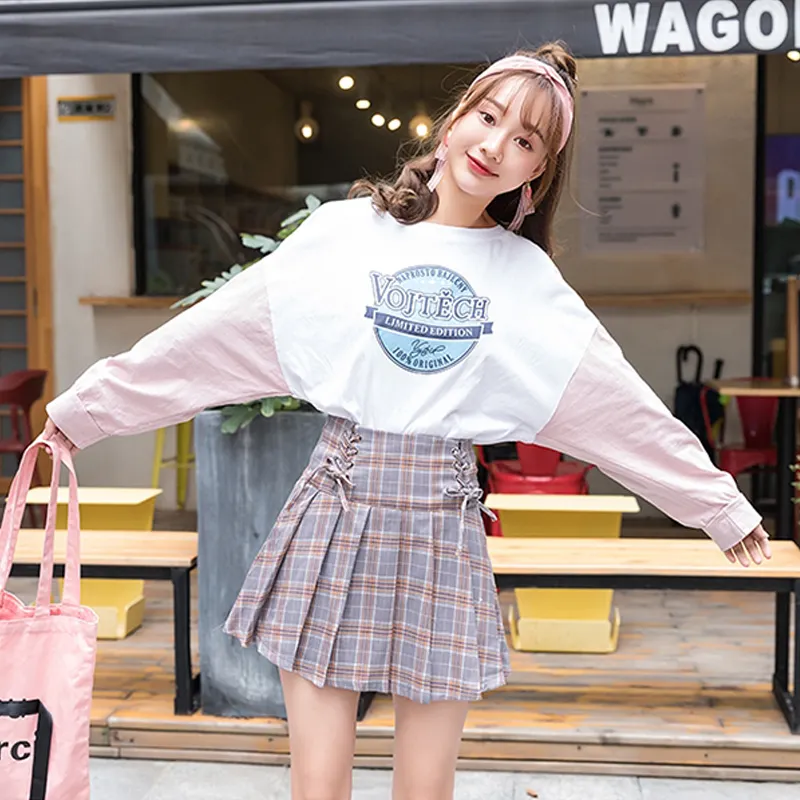 Plaid Pleated Skirt
