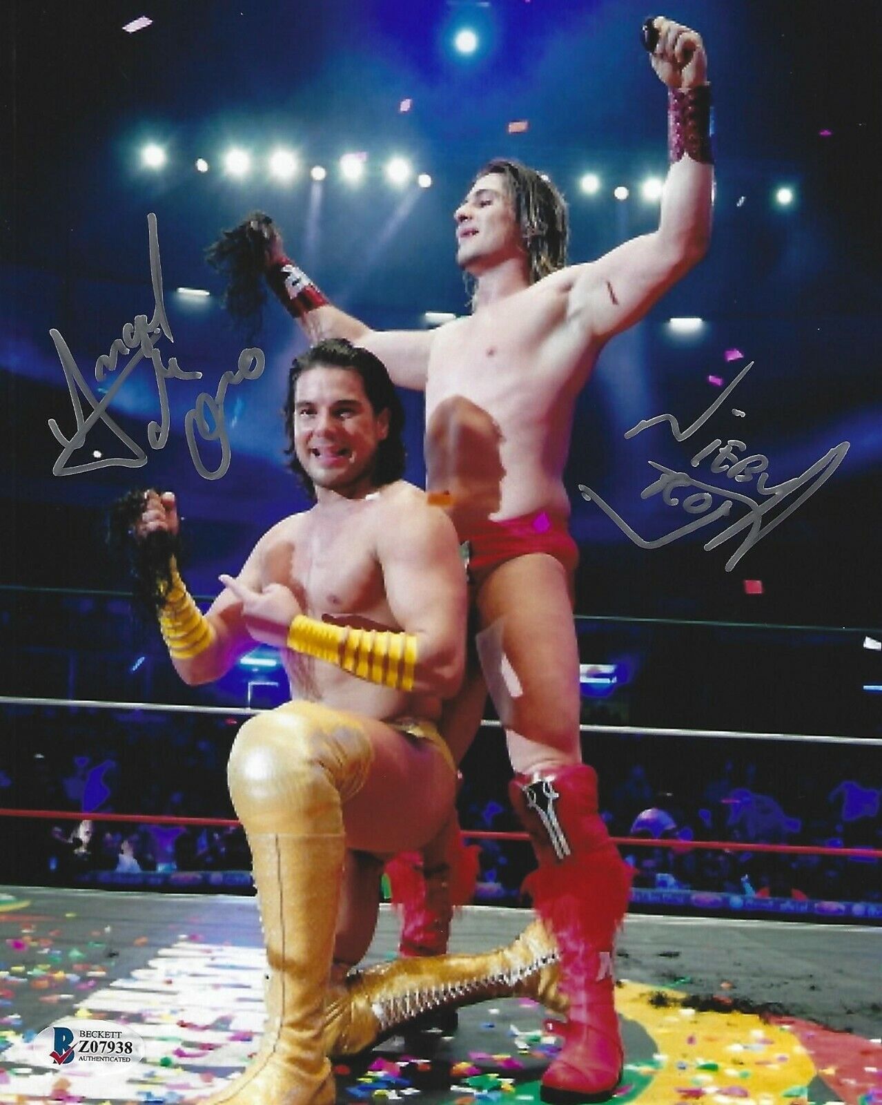 Angel de Oro Niebla Roja Signed 8x10 Photo Poster painting BAS COA CMLL Lucha Libre Autograph 38