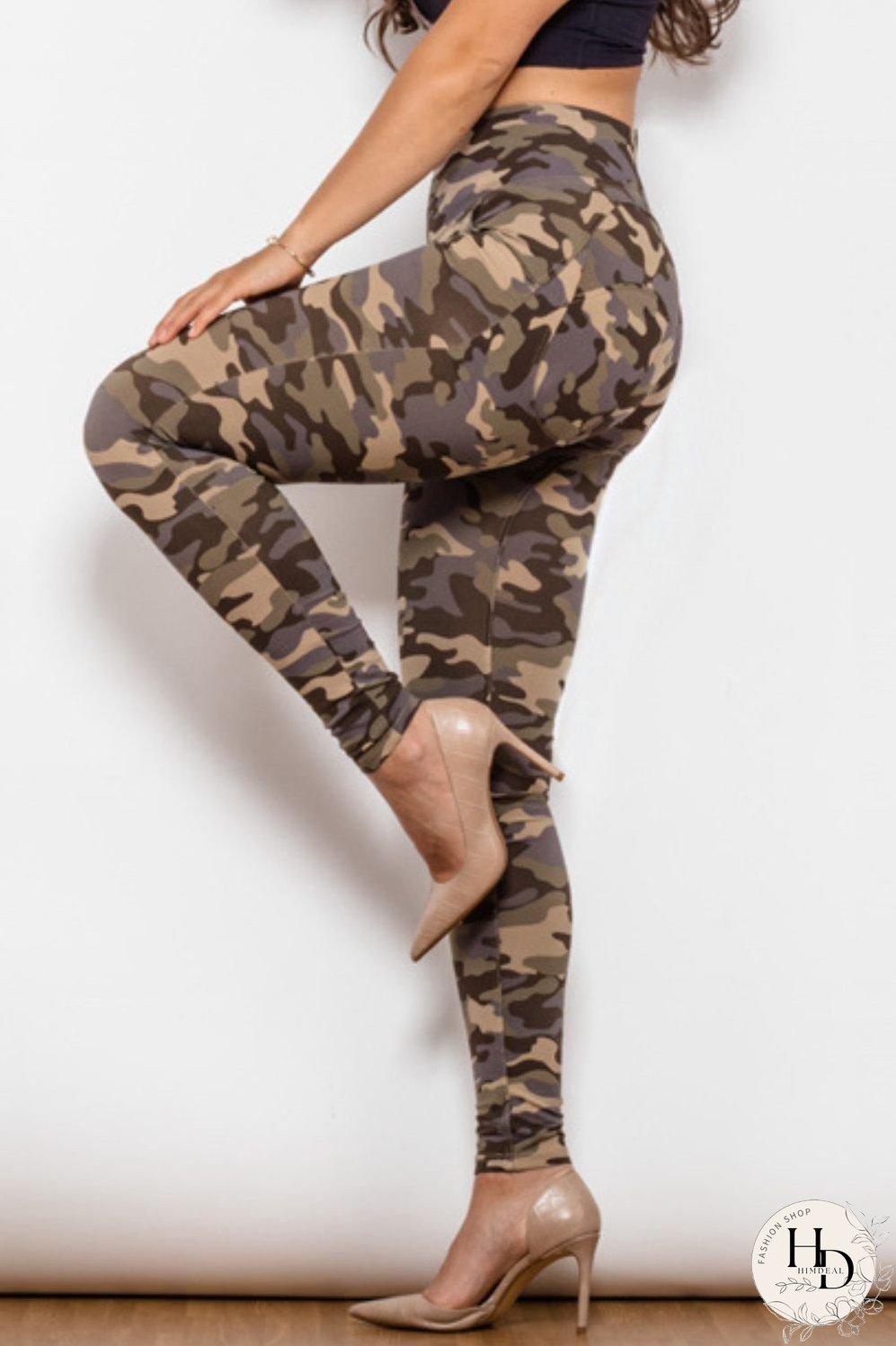 Camouflage Print Jeans