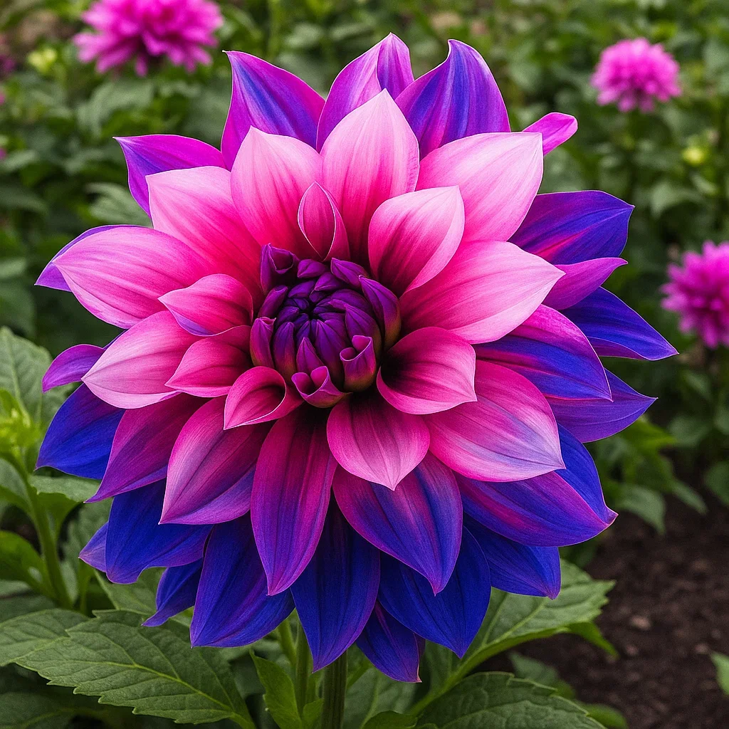 Peacock-Double dahlia bulbs