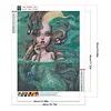 Meerjungfrauen-Komplett-DIY-5D-Runden-Bohrer Diamant-Kunstsets f&uuml;r Erwachsene Wohnaccessoires 40x50cm
