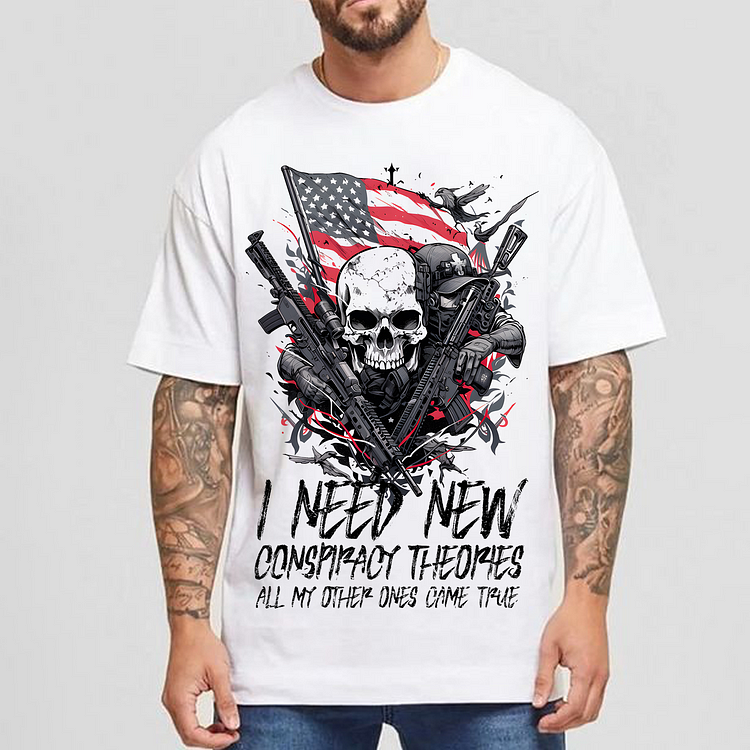 I Need New Conspiracy Theories Men's Short Sleeve T-shirt-Cosfine