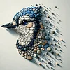 Diamond Painting -DIY Round Drill Stone Art Bluebird(40x40cm)