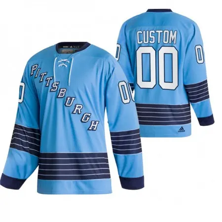 Men's Pittsburgh Penguins Custom 2022 Blue Classics Stitched Jersey P01O
