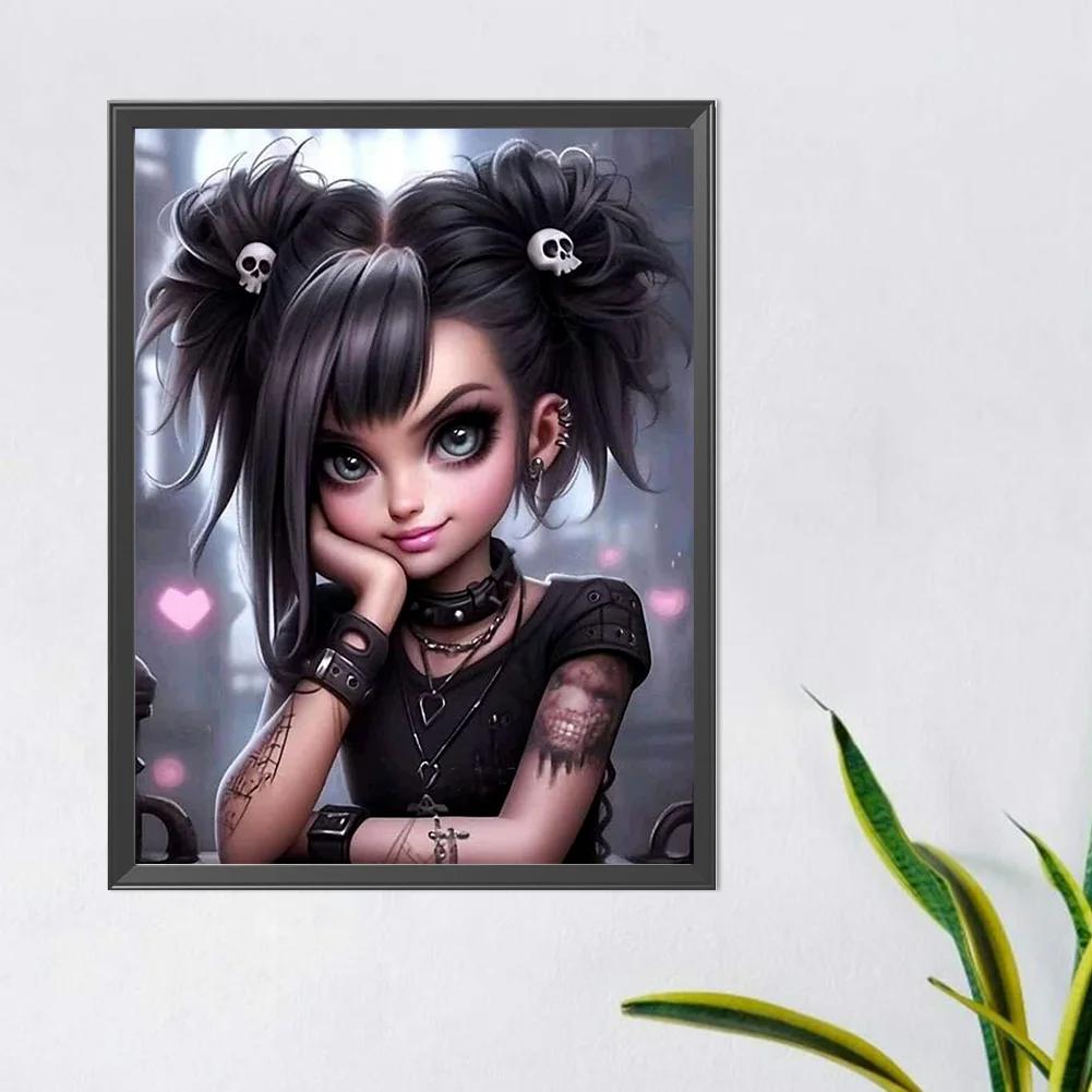 Full Round Diamond Painting 40*50cm - Sweet Cool Girl