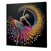 (30x30cm)DIY Dancing Girl Pearl Painting Kit With Inner Frame Home Decor
