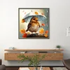 Bird Holding Umbrella - 11CT Stamped Cross Stitch - 40*40cm