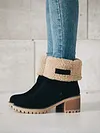 Cosy Winter Premium Women Suede Snow Chunky Ankle Boots