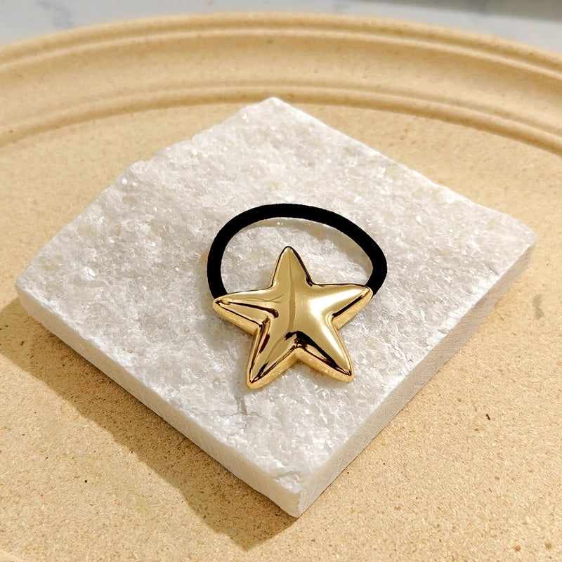 Women’s Casual Minimalist Solid Color Metal Plating Hair Tie