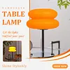 Mid Century Modern Desk Lamps Reusable Intage Dimmable Bedside Small Lamps USB Rechargeable Aesthetic Cute Table Light Unique Home Mushroom Decor