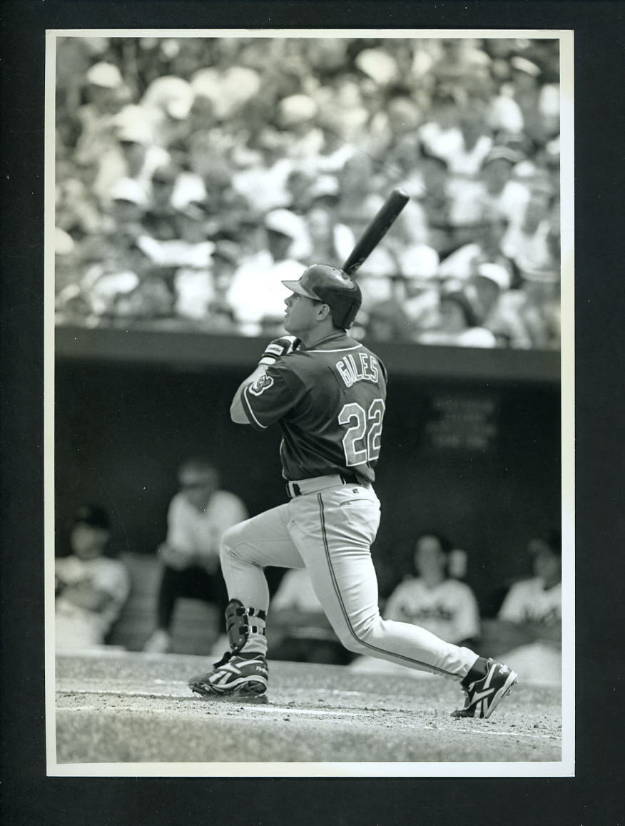 Brian Giles circa 1990's Press Original Photo Poster painting Cleveland Indians