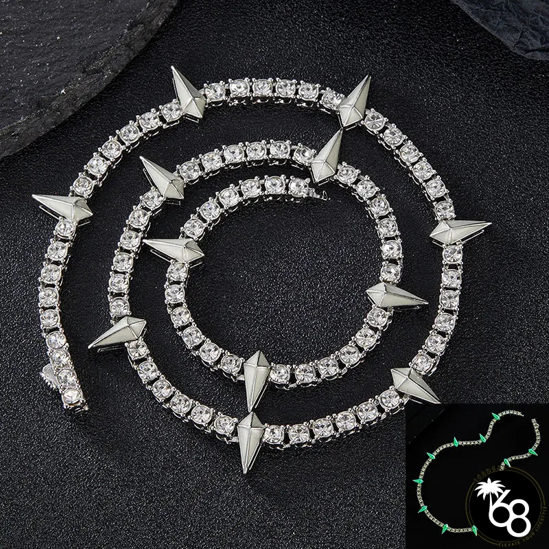 Women's Zinc Alloy Link Chain Rhinestone Trendy Necklace | 168DEAL