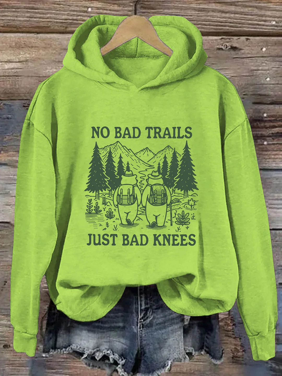 No Bad Trails Just Bad Knees Hoodie