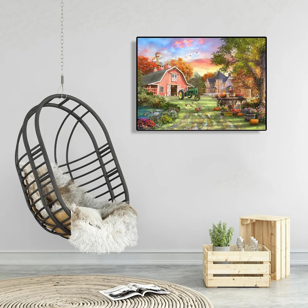 Village Scenery - Paint By Number(50*40cm)