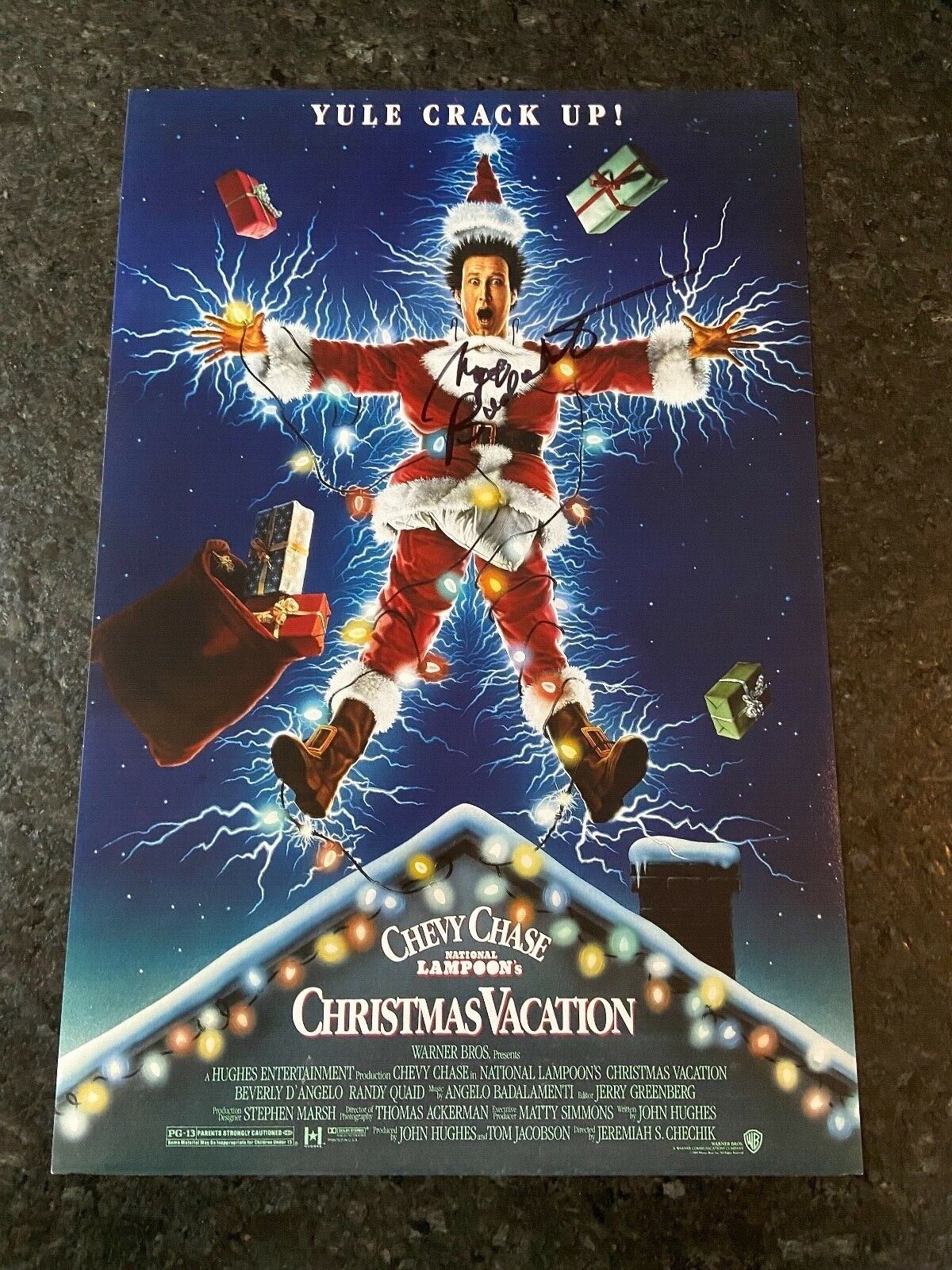 * ANGELO BADALAMENTI * signed 12x18 poster * CHRISTMAS VACATION COMPOSER * 1