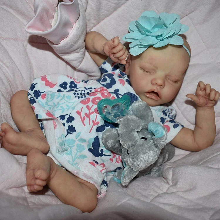  17'' Lifelike Realistic Sweet Sleeping Reborn Newborn Baby Doll Girl Named Yedda - Reborndollsshop®-Reborndollsshop®