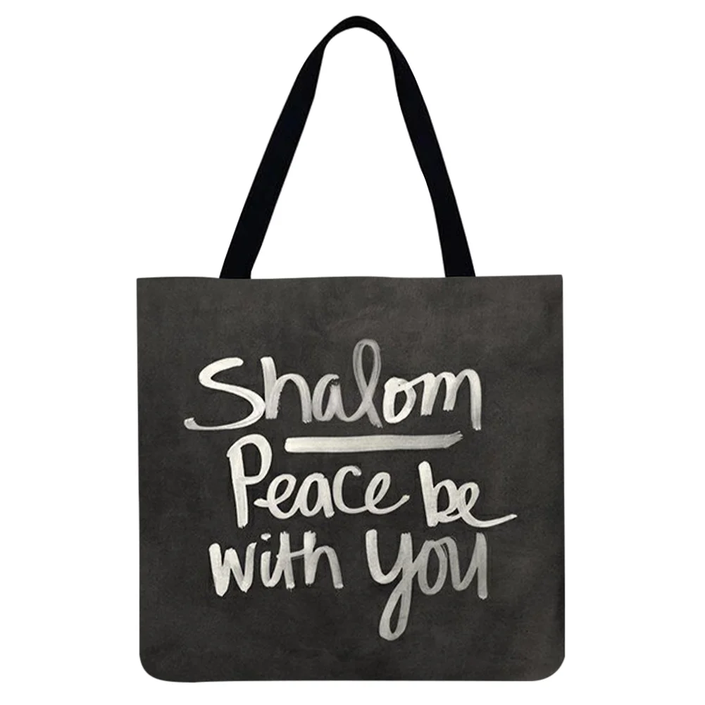 Linen Tote Bag-Letter   (40*40cm)