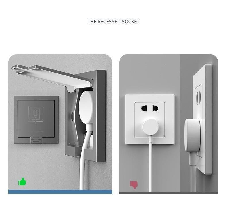 Self-adhesive 86 type wall socket waterproof box nail-free glue paste ...