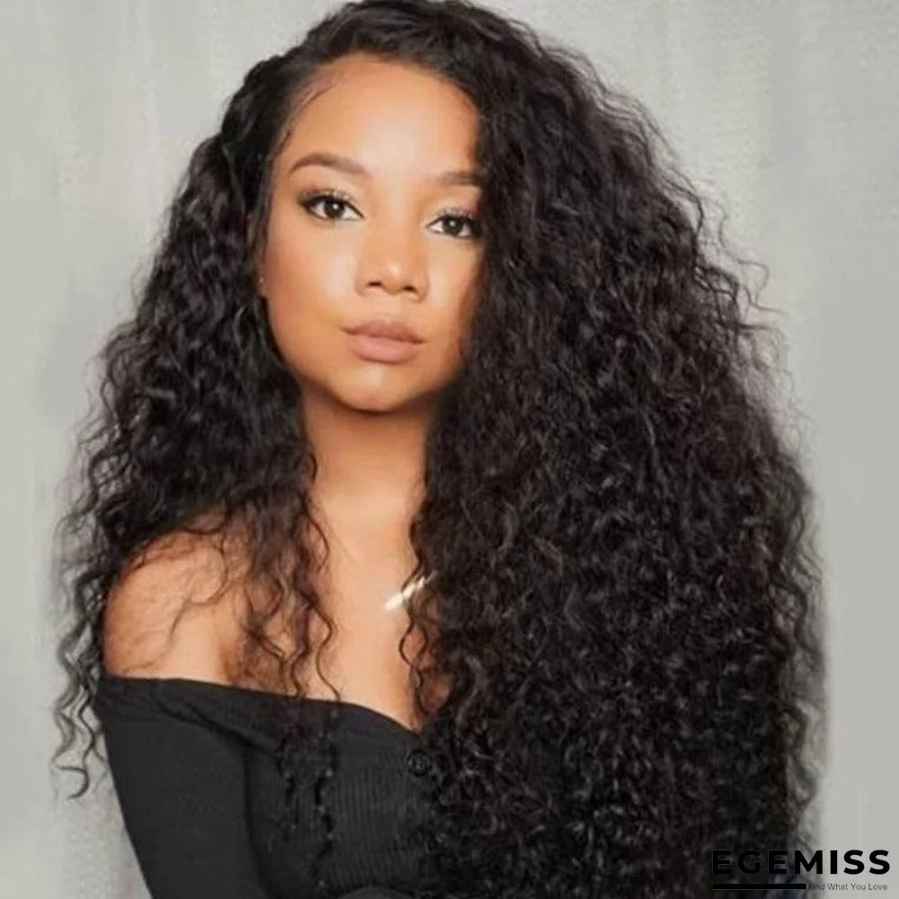 Hot Wigs Small Rolls Explosive Heads Long Black Curls | EGEMISS