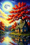 Luxury AB Velvet Diamond Painting Kit - Landscape