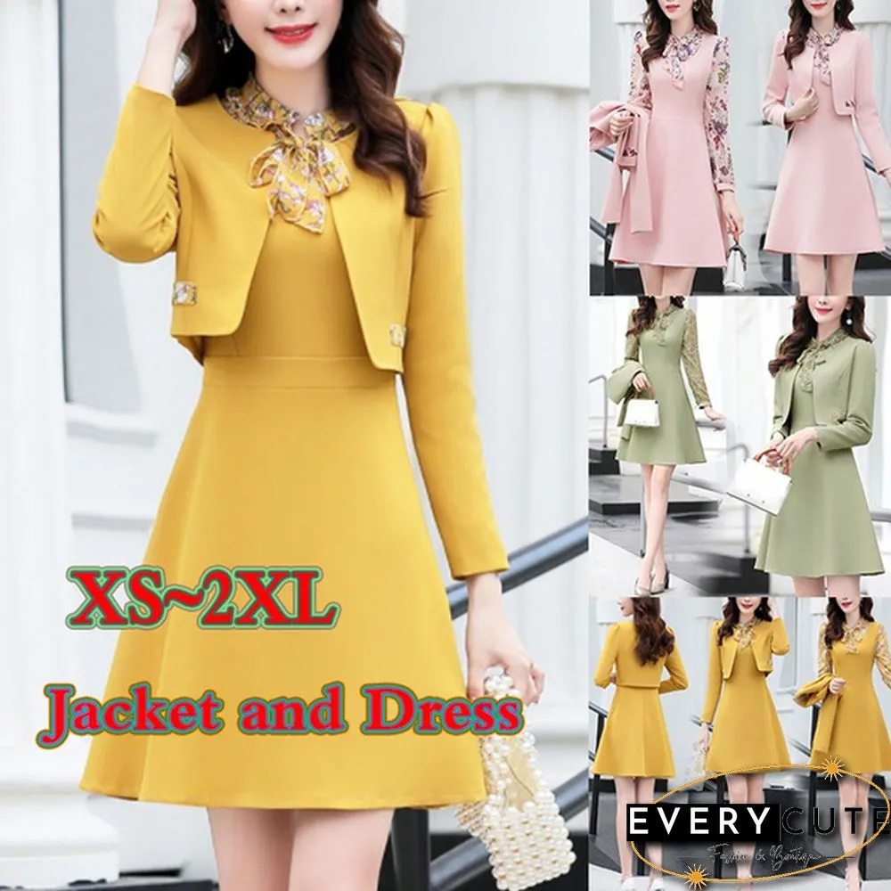 Shorts Set Outfit Womens Clothing Women Office Wear Long Dress Suits Pink Yellow Green