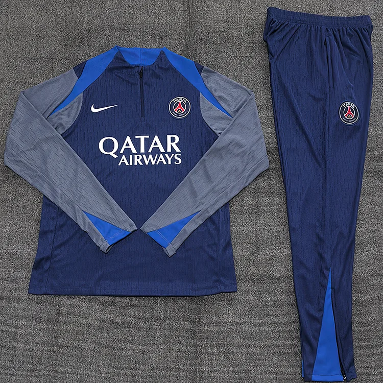 25/26 Paris Saint-Germain Royal Blue Half-Zip Training Wear Set