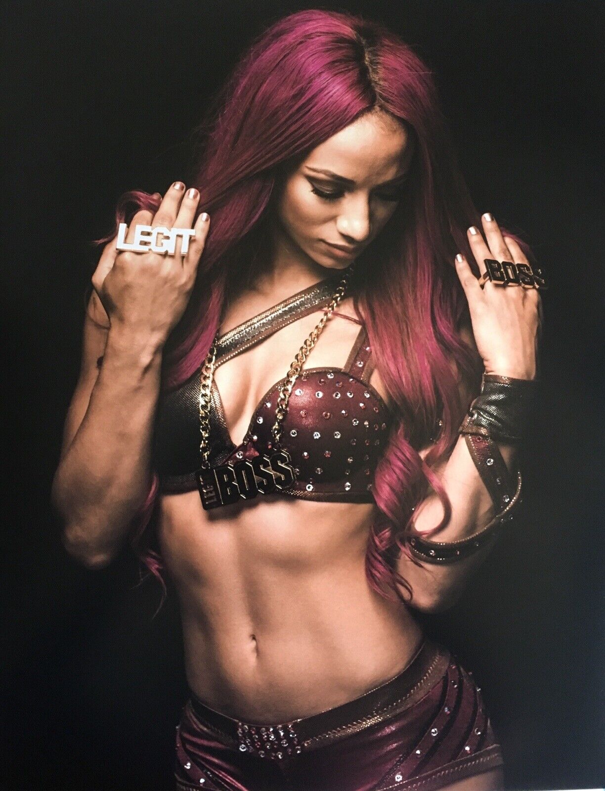 SASHA BANKS WWE POSTER COLOR PRINT 16”X20” Photo Poster painting NXT RAW TNA WCW NWA ROH NJPW