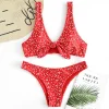 ZAFUL Print Flower Sexy Bikinis Women Push Up Swimsuit Bikini Set Bandage Swimwear Yellow Thong Bathing Suit 2019 Swimming Suit