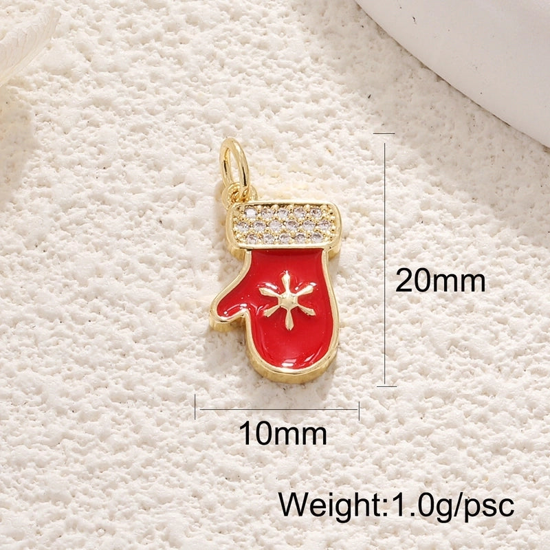 1 Piece 12*17mm 15 * 20mm 18 * 22mm Copper Christmas Tree Flower Snowflake Jewelry Accessories Pendant