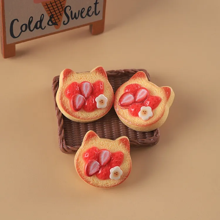 Mini Bunny & Cat Toast Resin Charms