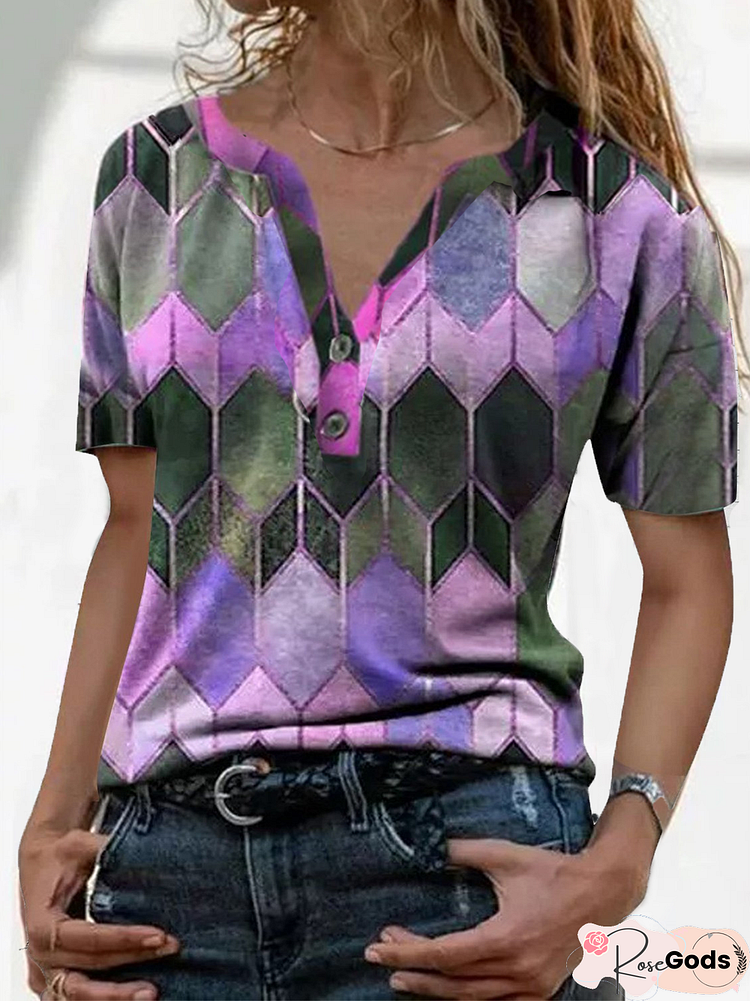 Geometric Short Sleeve T-Shirt