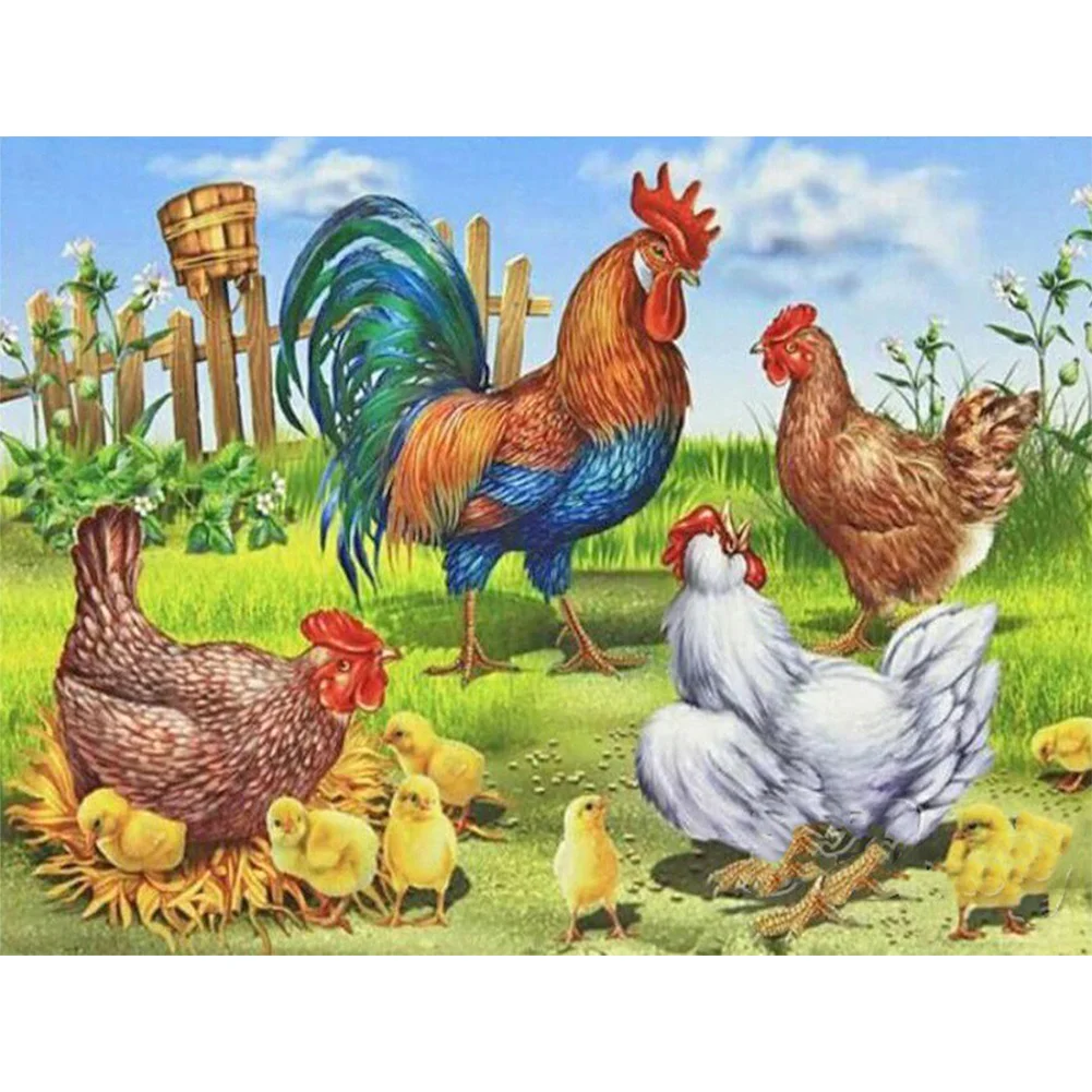Diamond Painting - Full Round/Square Drill - Rooster(30*40 - 50*60cm)