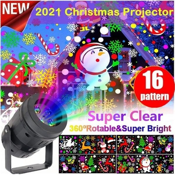 16 Patterns Christmas Laser Projector Outdoor Light For Christmas New Year Stage Par Disco Home Party Decoration High-brightness - Shop Trendy Women's Fashion | TeeYours