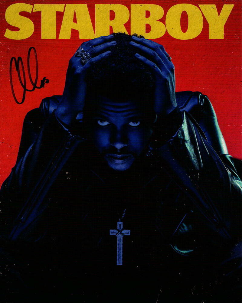 THE WEEKND SIGNED AUTOGRAPH STARBOY 8X10 Photo Poster painting - KISS LAND, AFTER HOURS, RARE