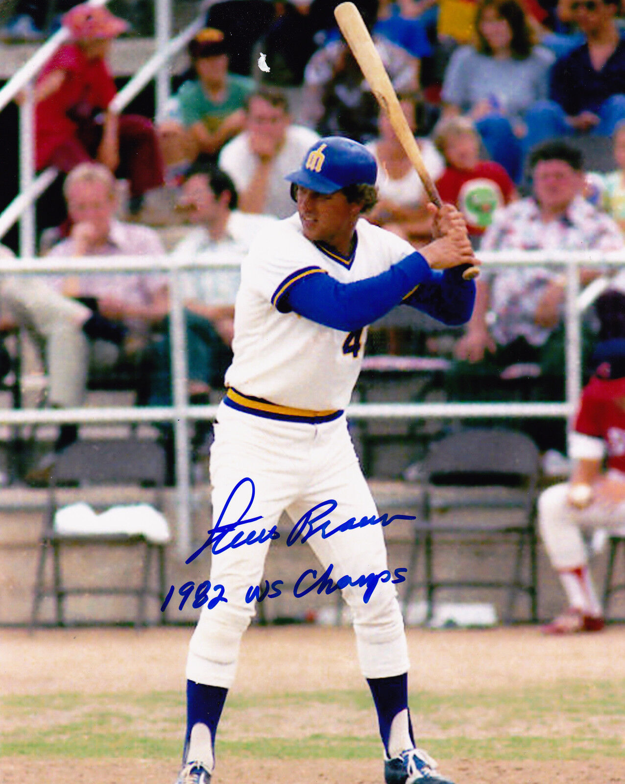 STEVE BRAUN SEATTLE MARINERS ACTION SIGNED 8x10