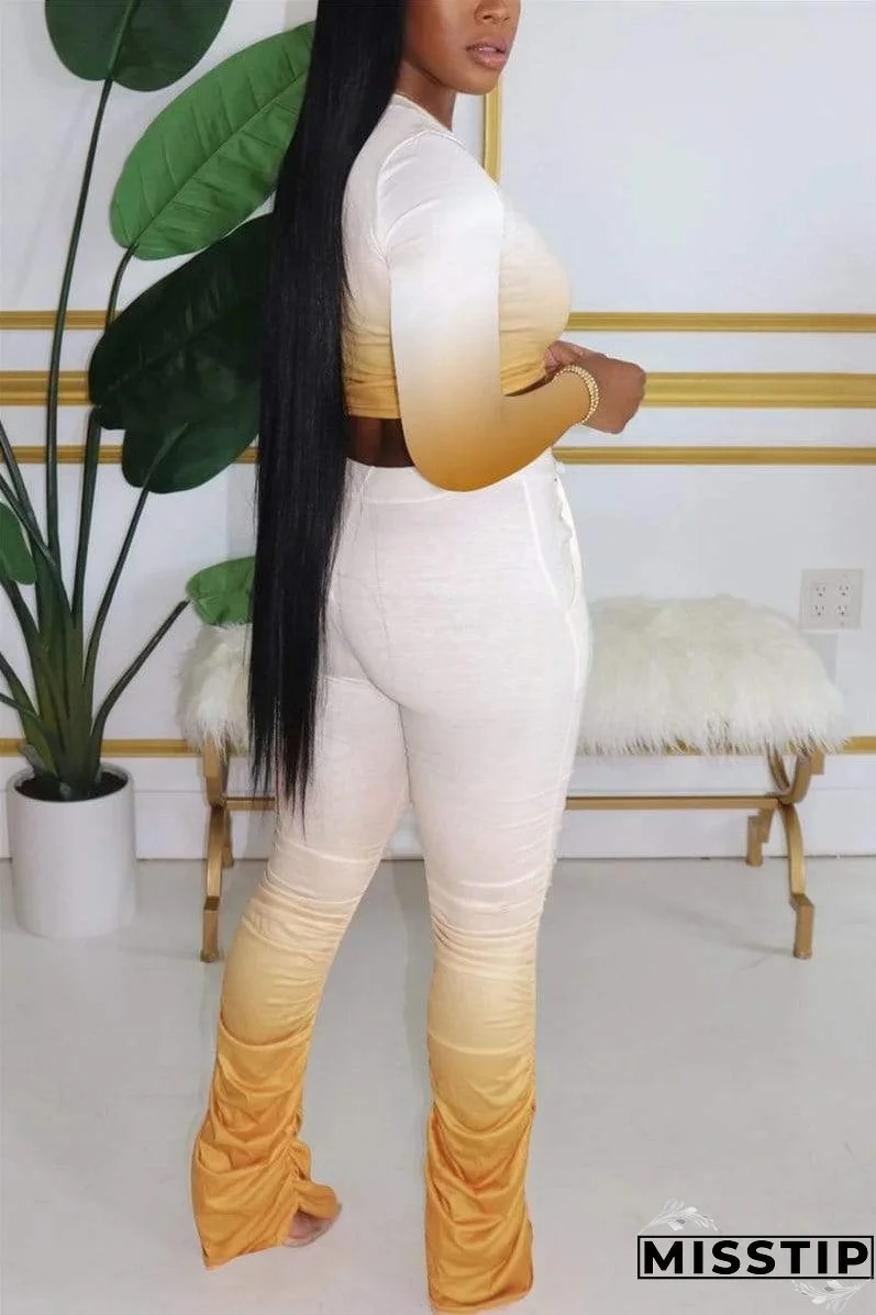 Fashion Gradual Change Lips Printed Set