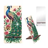 2-Pack Acrylic Peacock Diamond Art Phone Stand & Mirror Kit for Beginner Adult