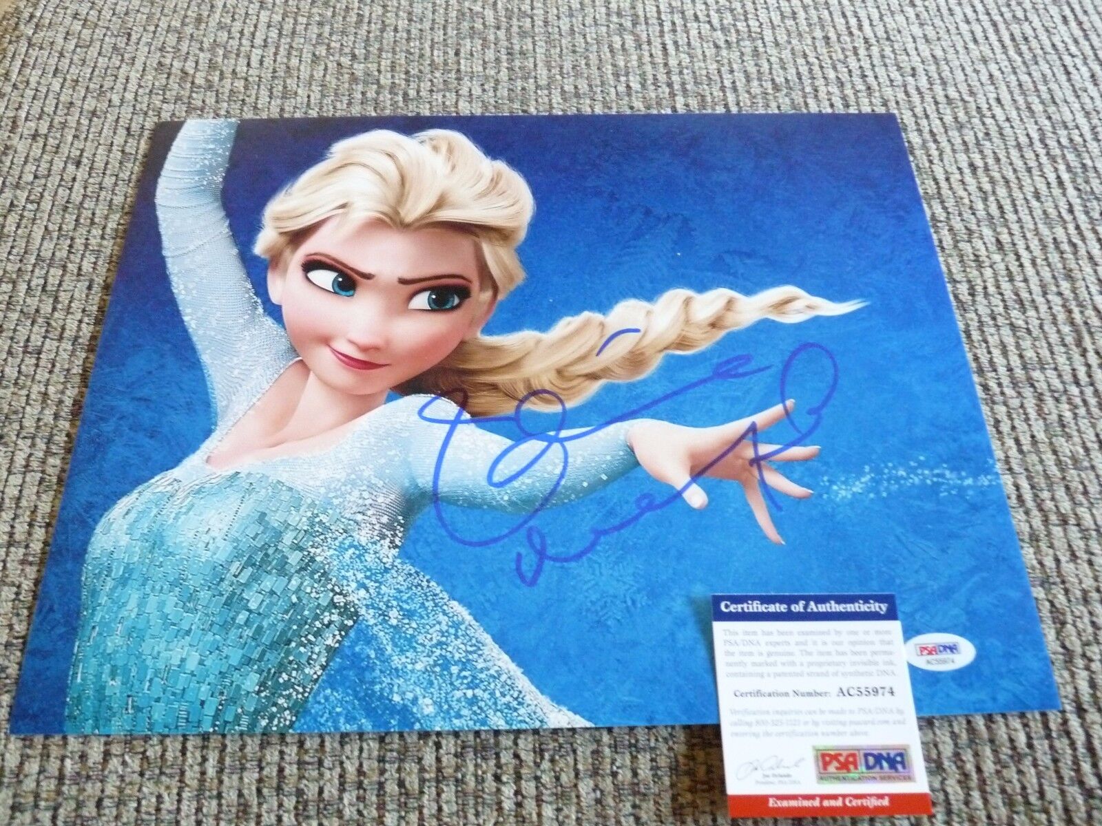 Idina Menzel Frozen Elsa FULL Signed Autographed 11x14 Photo Poster painting PSA Certified f4