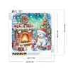 Diamond Painting-DIY Crystal Rhinestone Xmas Bear Fireplace(40x40cm)