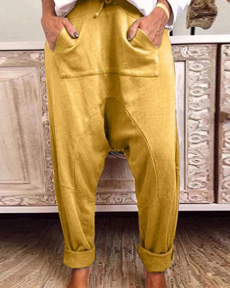 Lace-up Harem Pants Women Trousers