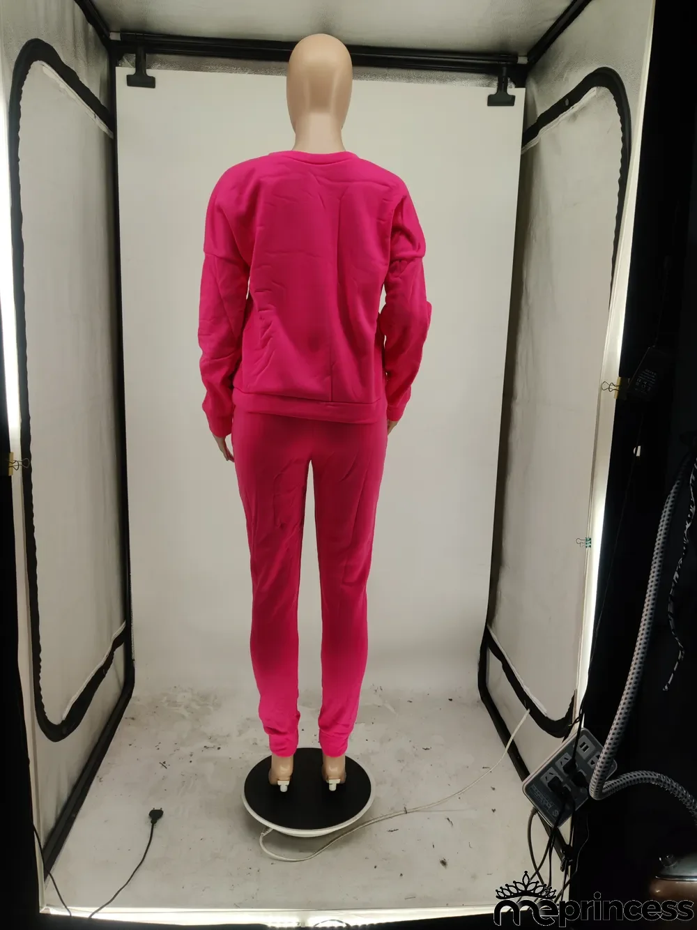 Plus Size Fashion Casual Sports Solid Color Sweatshirts Two Piece Set