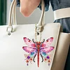 6Pcs DIY Dragonfly Butterfly Acrylic Double Sided Diamond Painting Keychains