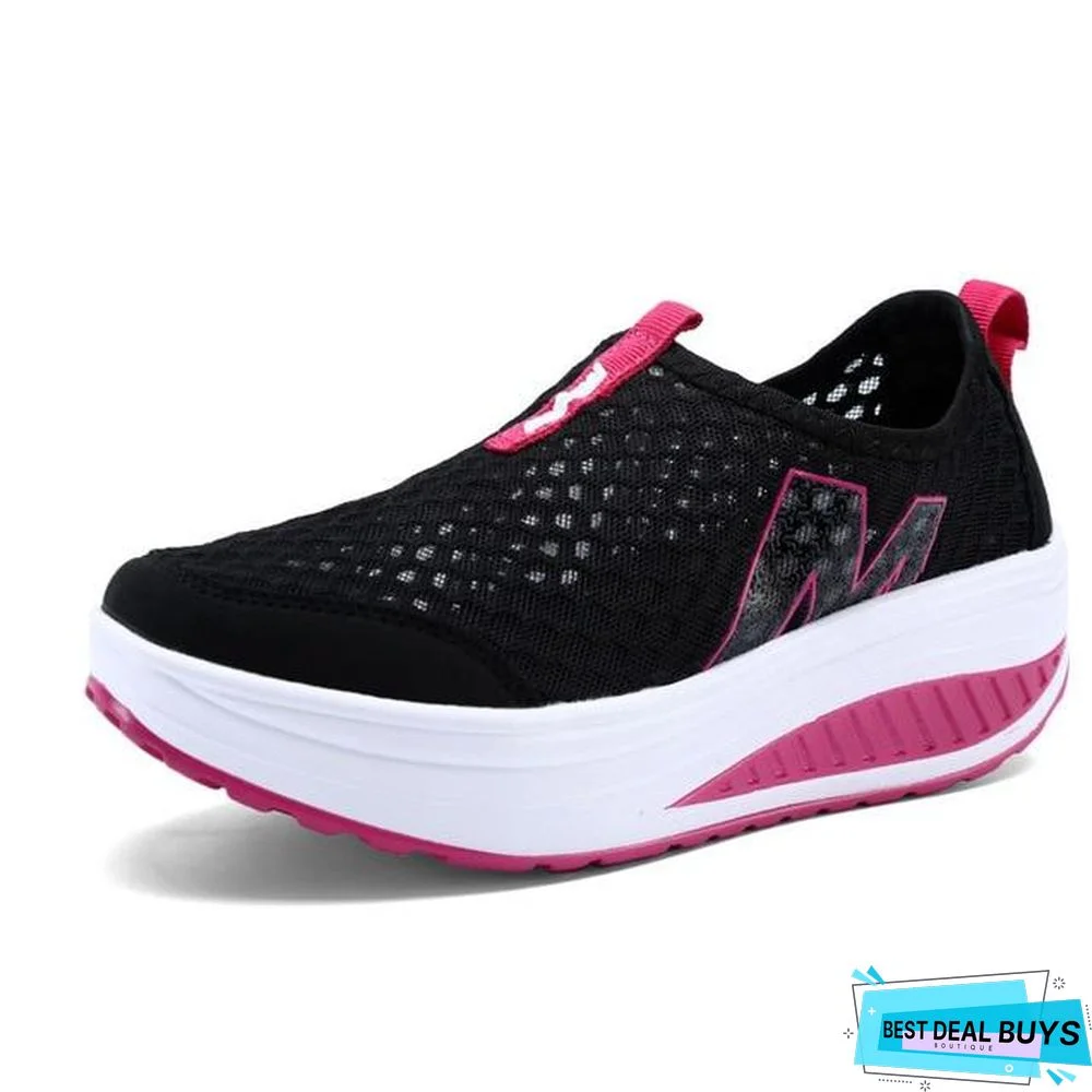 Women's Shoes Casual Breathable Sport Fashion Shoes Walking Flats Height Increasing Women Loafers