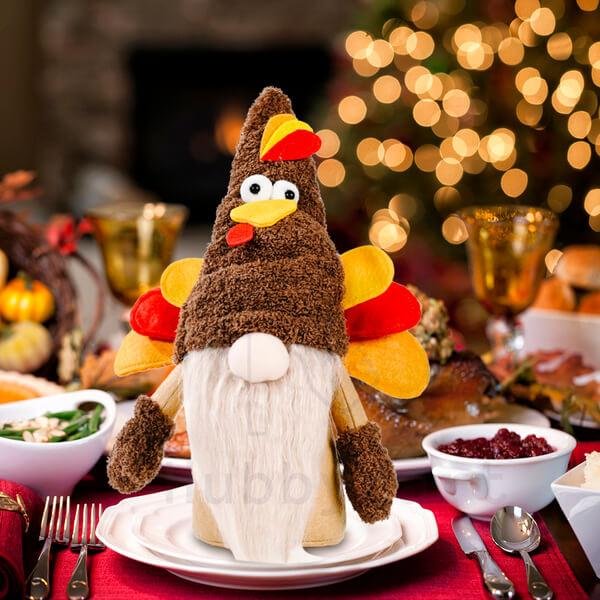 Adorable Plush Turkey Gnome For Holiday Gift And Thanksgiving Decoration、、sdecorshop
