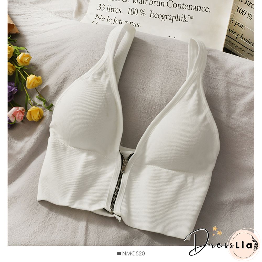 Korean Crop Tops Slim Fit Spaghetti Strap Tanke Top Women Built In Bra Off Shoulder Versatile Striped Camisole Sleeveless Ins