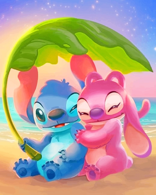 

Stitch And His Cute Wifey – Paint By Numbers - 40*50CM, 501 Original