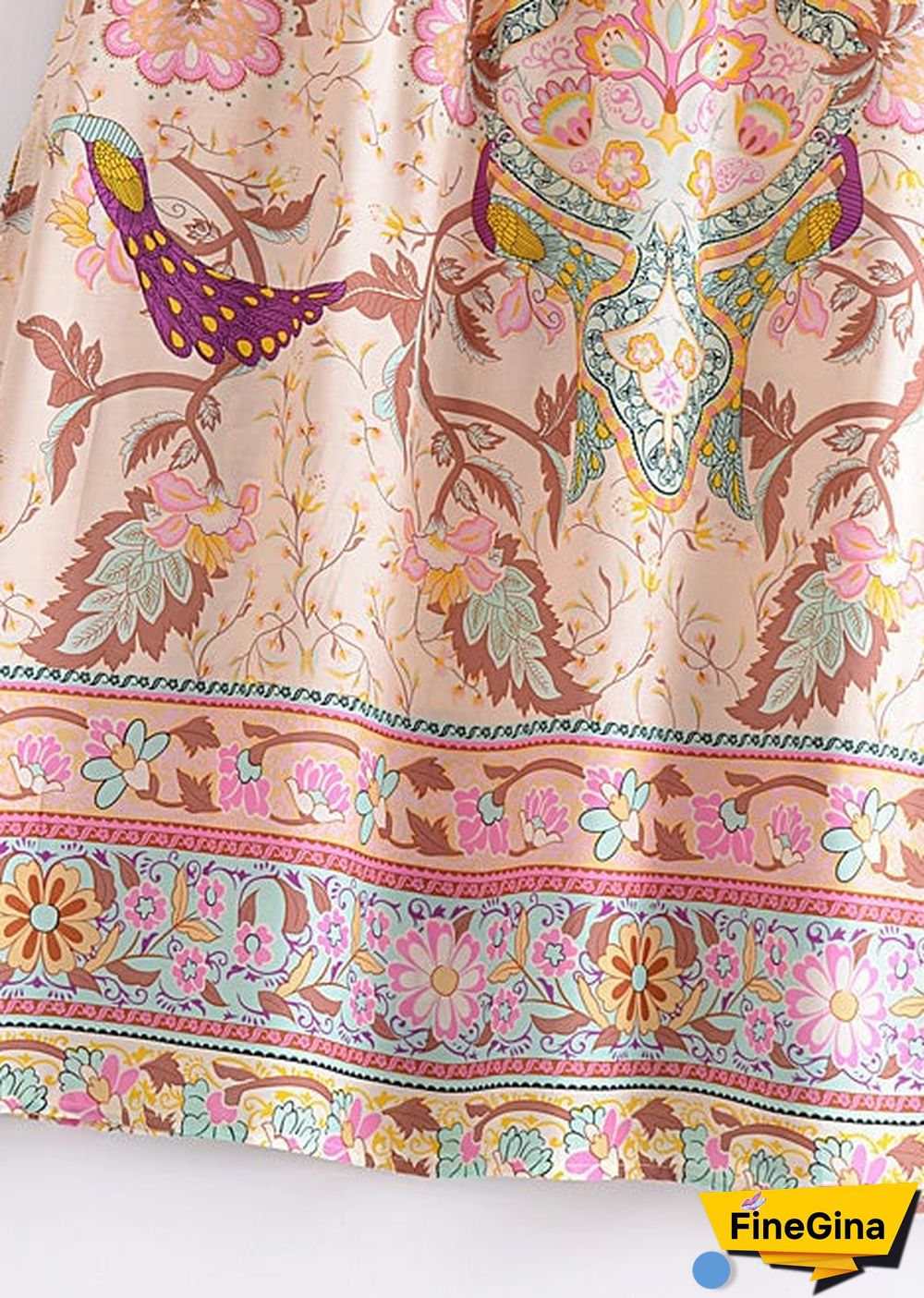 Boho Skirts in Heart Chakra in Pink For Women