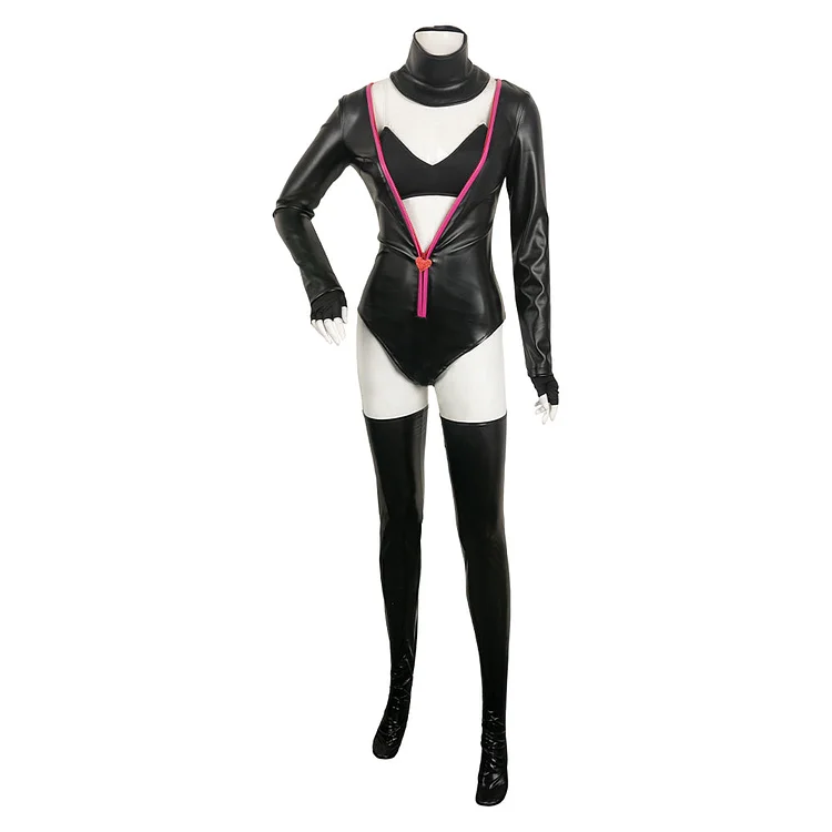 Hazbin Hotel 2024 Angel Dust Poison Black Sexy Set Outfits Cosplay Costume Halloween Carnival Suit