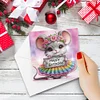6PCS DIY Diamond Art Greeting Cards Congratulations Cards & Gifts (Mouse)